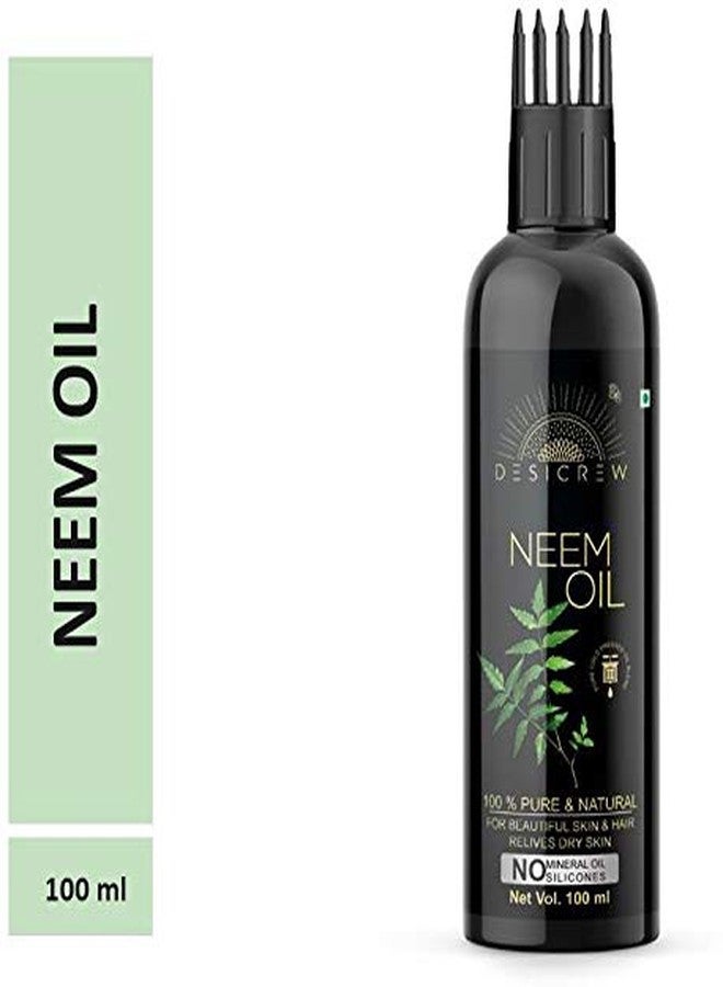 DESICREW Desi Crew 100% Pure Neem Oil - WITH COMB APPLICATOR - Cold Pressed - For Hair, Skin 100mL Hair Oil (100 ml) - Image 2