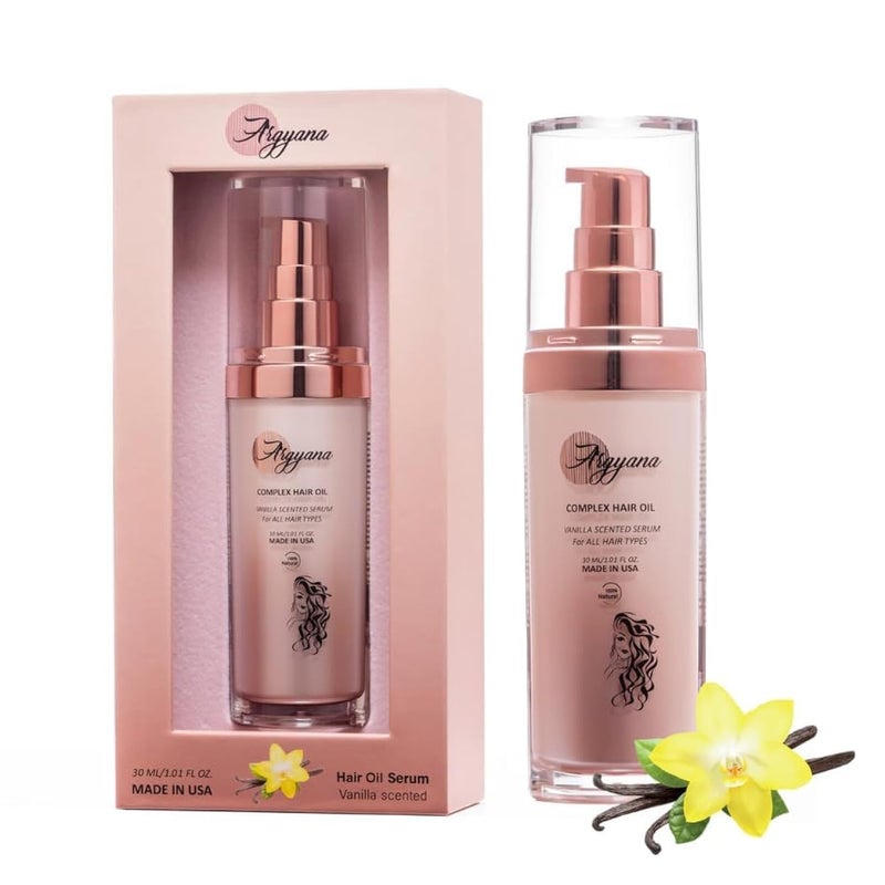 Hair Serum for Frizzy and Damaged Hair | Hair Growth and Smoothing Serum for Women's Styling, Strengthening & Nourishing | Anti-Frizz Vanilla Scented (30 ml)