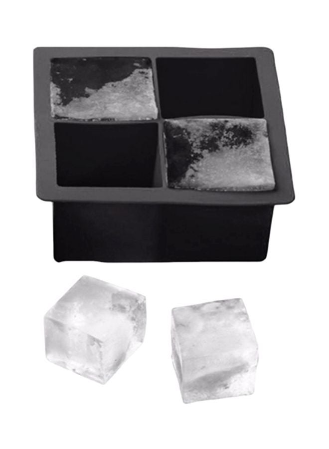 4-Compartment Ice Cube Mould Black 10x10x5cm - Image 2