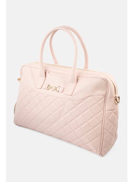 C. Wonder Women Embellished Logo Quilted Travel Bag 32 H x 48 L x 16 W cm, Blush Pink  - Image 3
