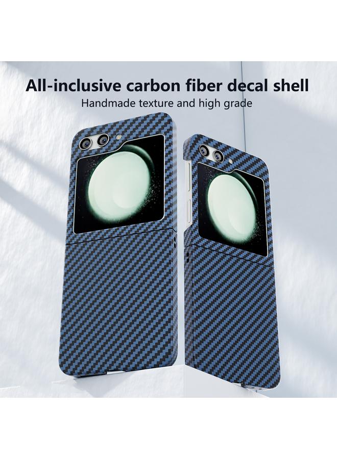 اس-توب جراب هاتف Samsung Galaxy Z Flip5 الشامل المصنوع من ألياف الكربون والواقي - Image 2