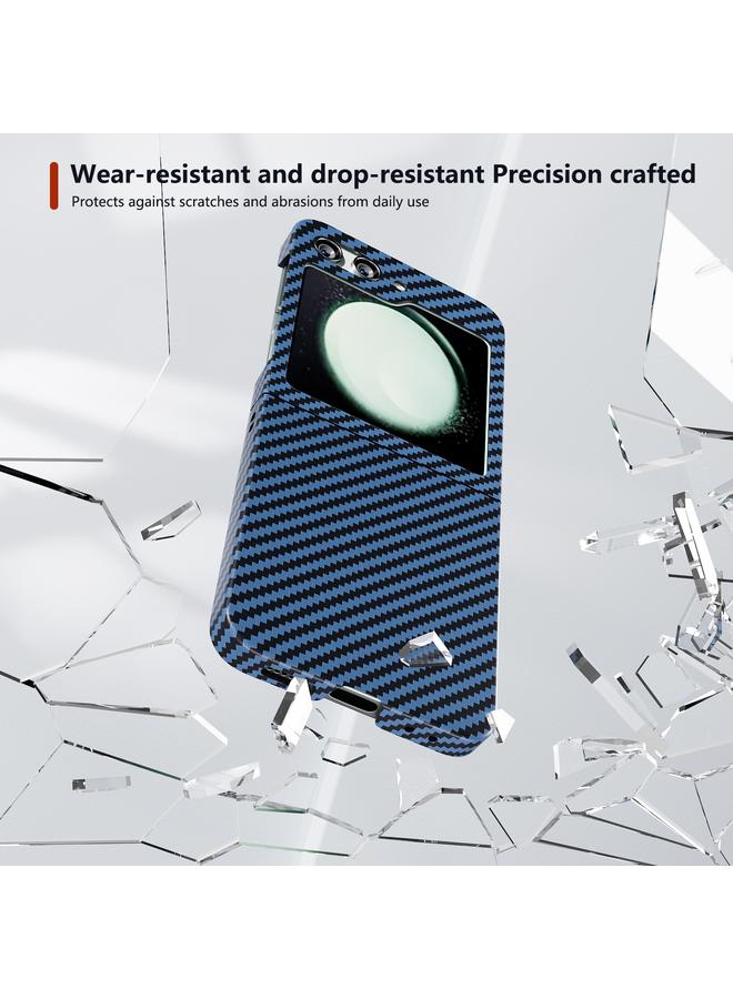 اس-توب جراب هاتف Samsung Galaxy Z Flip5 الشامل المصنوع من ألياف الكربون والواقي - Image 3