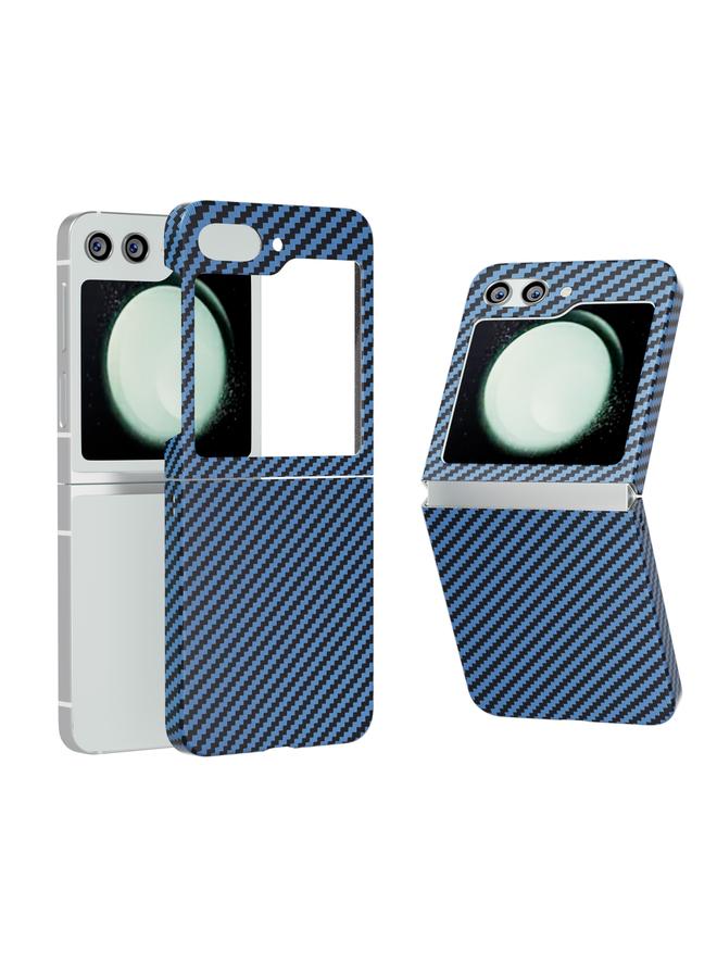 اس-توب جراب هاتف Samsung Galaxy Z Flip5 الشامل المصنوع من ألياف الكربون والواقي - Image 1