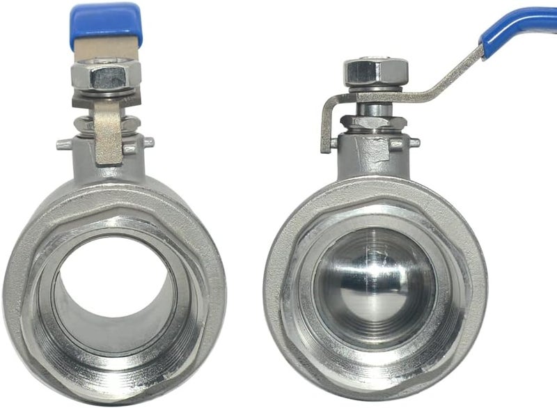 DAN SPEED 1-1/4" Female 316 Stainless Steel Full Port Ball Valve Vinyl Handle WOG1000 (1-1/4 inch) - Image 5