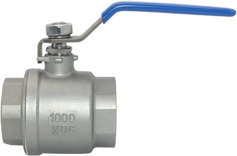 DAN SPEED 1-1/4" Female 316 Stainless Steel Full Port Ball Valve Vinyl Handle WOG1000 (1-1/4 inch) - Image 3