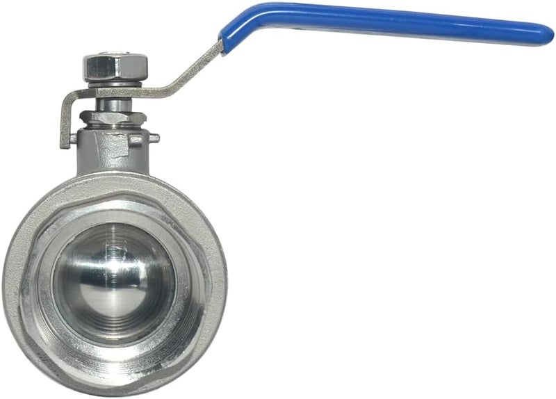 DAN SPEED 1-1/4" Female 316 Stainless Steel Full Port Ball Valve Vinyl Handle WOG1000 (1-1/4 inch) - Image 4