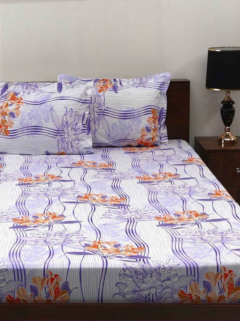 Bombay Dyeing Epigram Collection Queen Size Bedsheet 120 TC, 100% Pure Cotton Premium Bedsheet with 2 Pillow Covers | 2.24 M X 2.54 M | - Image 2