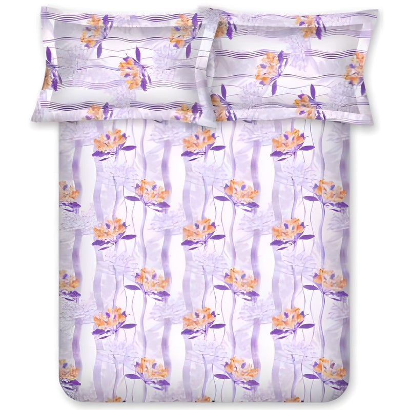 Bombay Dyeing Epigram Collection Queen Size Bedsheet 120 TC, 100% Pure Cotton Premium Bedsheet with 2 Pillow Covers | 2.24 M X 2.54 M | - Image 1