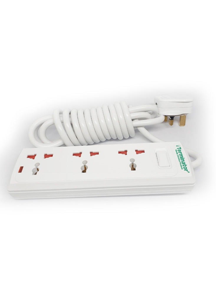 Terminator Universal Power Extension 3 Socket 3Meter Cable - Image 2
