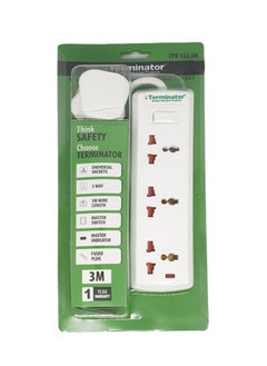 Terminator Universal Power Extension 3 Socket 3Meter Cable  - Image 1