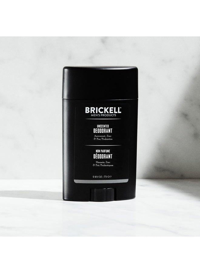 Brickell Men's Products Natural Deodorant For Men, Natural and Organic, Aluminum, Alcohol, and Baking Soda Free, 2.65 Ounce, Unscented - Image 2
