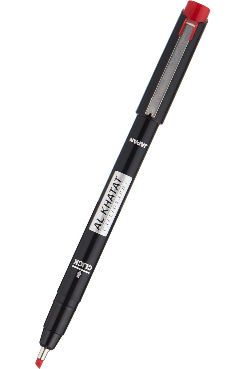 Al Khatat Calligraphy Pen, 3 mm Line Width, Red - Image 2