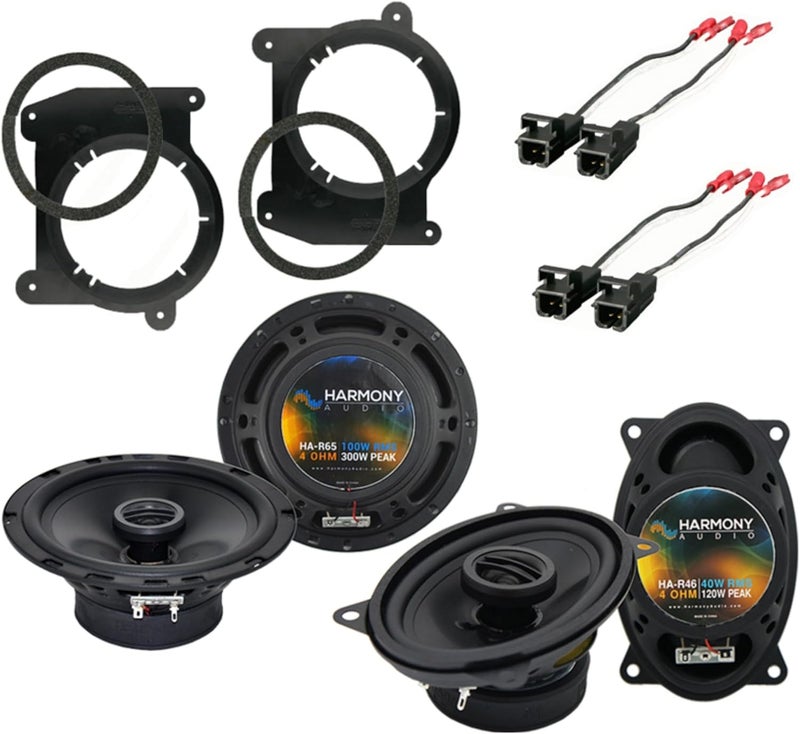 HARMONY AUDIO Bundle Compatible with 1994-2001 Chevy S-10 Truck HA-R46 HA-R65 New Factory Speaker Replacement Upgrade Package with HA-823043 Speakers Adapter Kit - Image 1