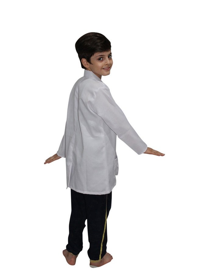 Kaku Fancy Dresses - Kaku Fancy Dresses Lab Coat Costume for Doctor/Medical School Laboratory for Boys & Girls, 10-12 Years (White) - Image 1