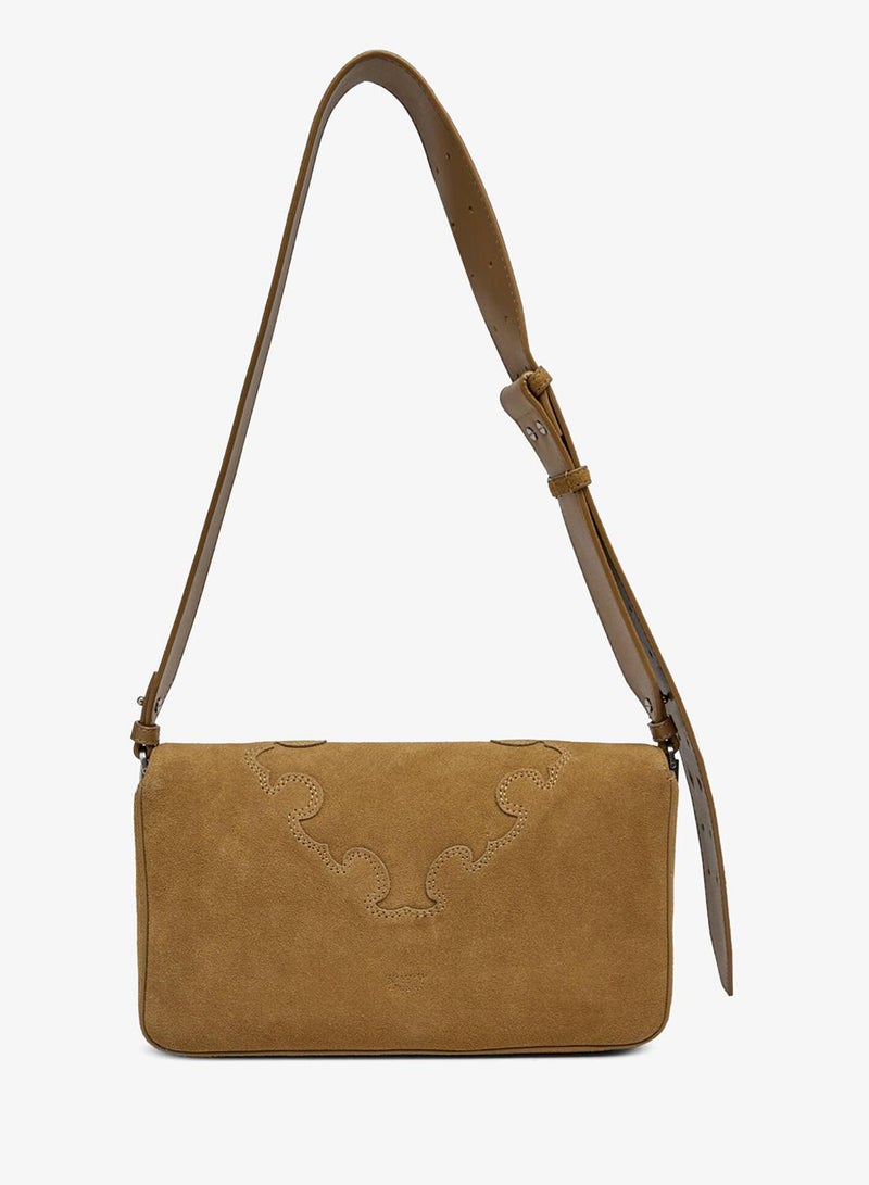 PINKO Logo Detail Flap Over Shoulder Bag - Image 3