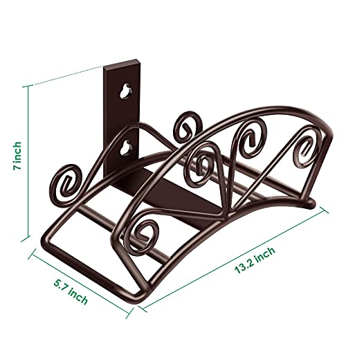 TomCare Garden Hose Holder Heavy Duty Water Hose Holder Solid Metal Hoses Hanger Wall Mount Decorative Durable Garden Hoses Storage Hose Reel Hose Organizer for Outside Yard, Bronze - Image 2