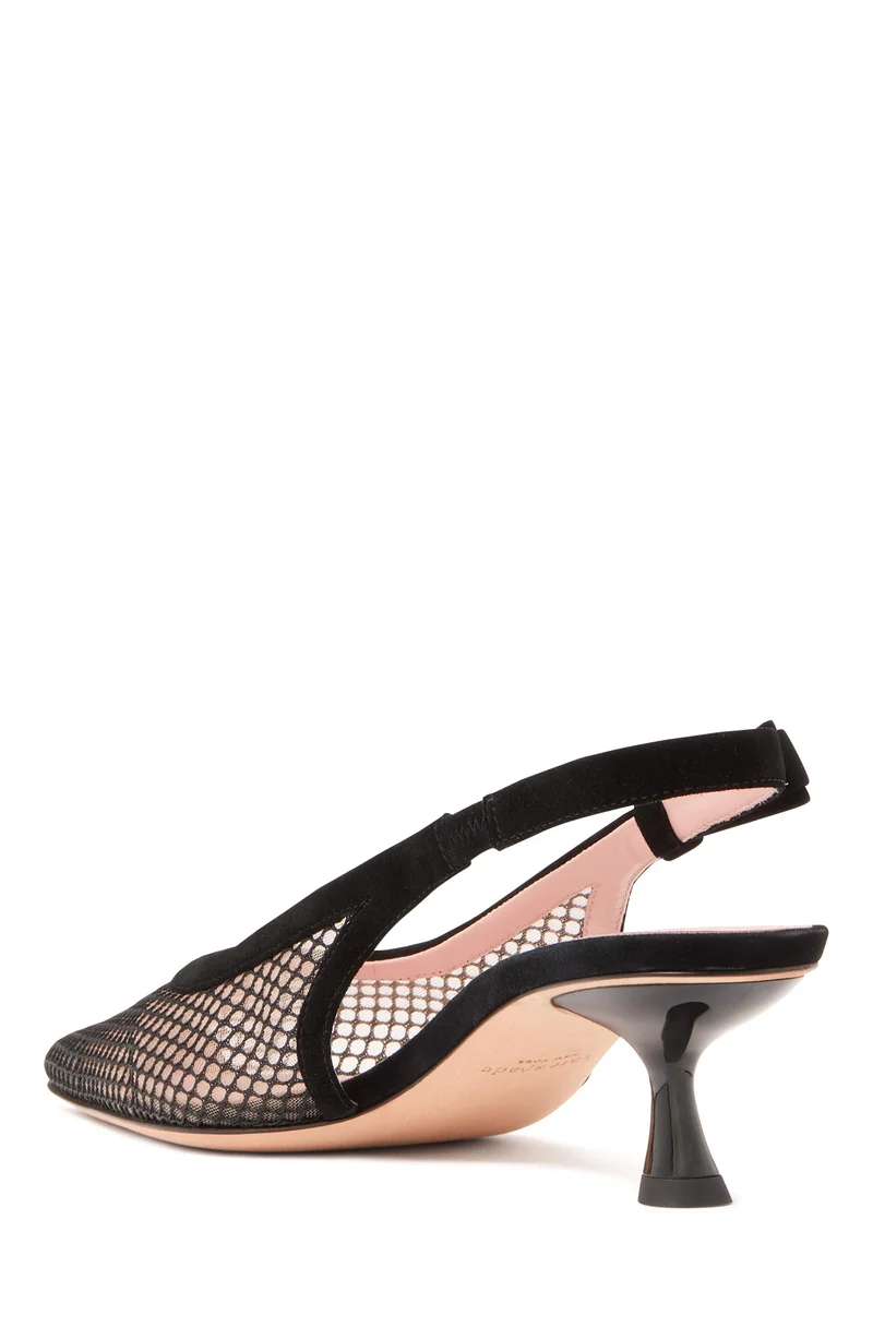 Kate Spade Riley Mesh Slingback Kitten Heel Pumps
