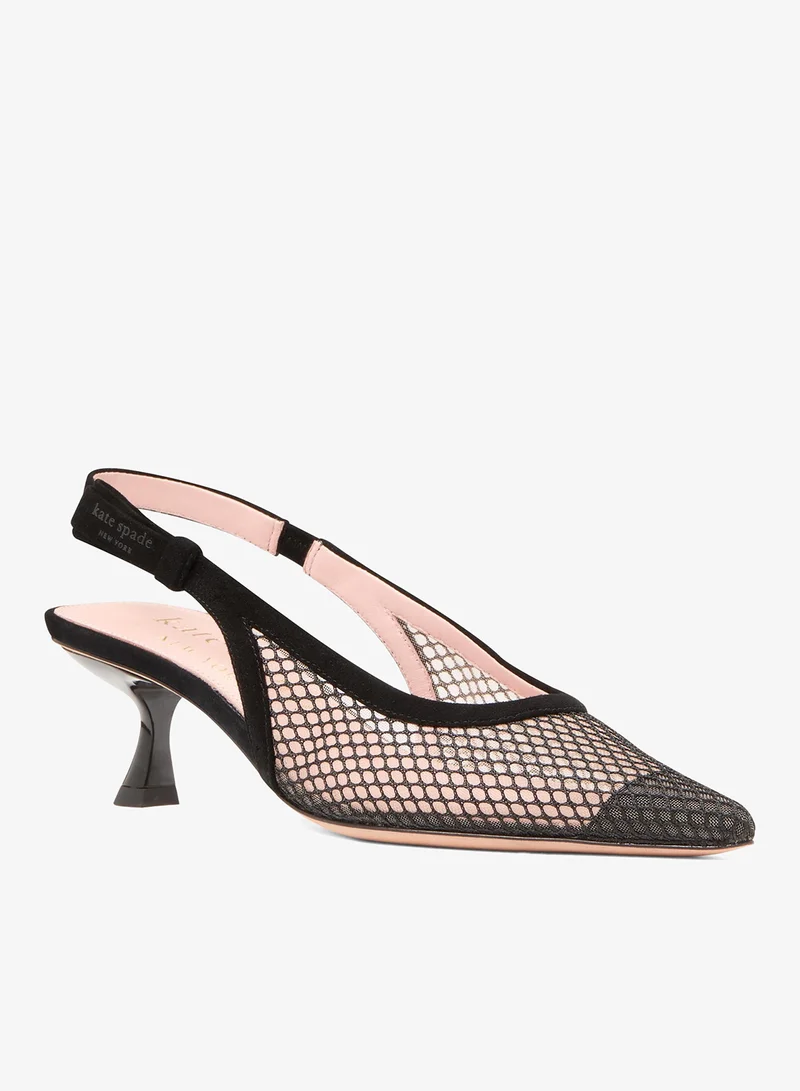 Kate Spade Riley Mesh Slingback Kitten Heel Pumps