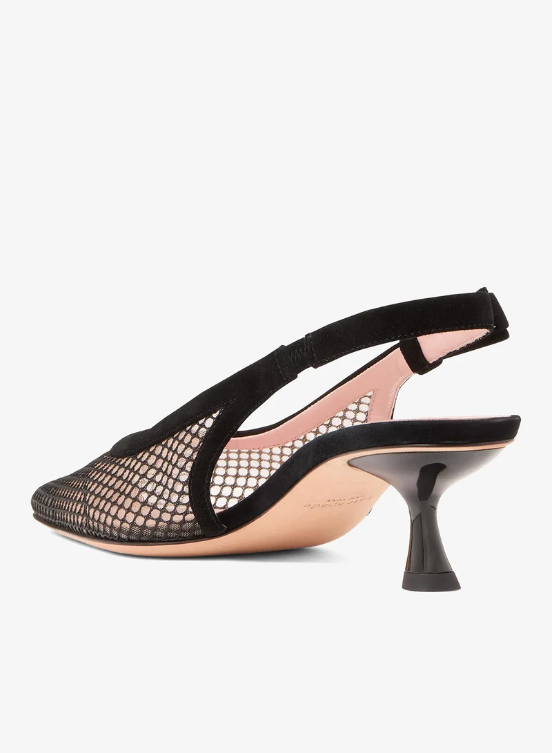 Kate Spade Riley Mesh Slingback Kitten Heel Pumps