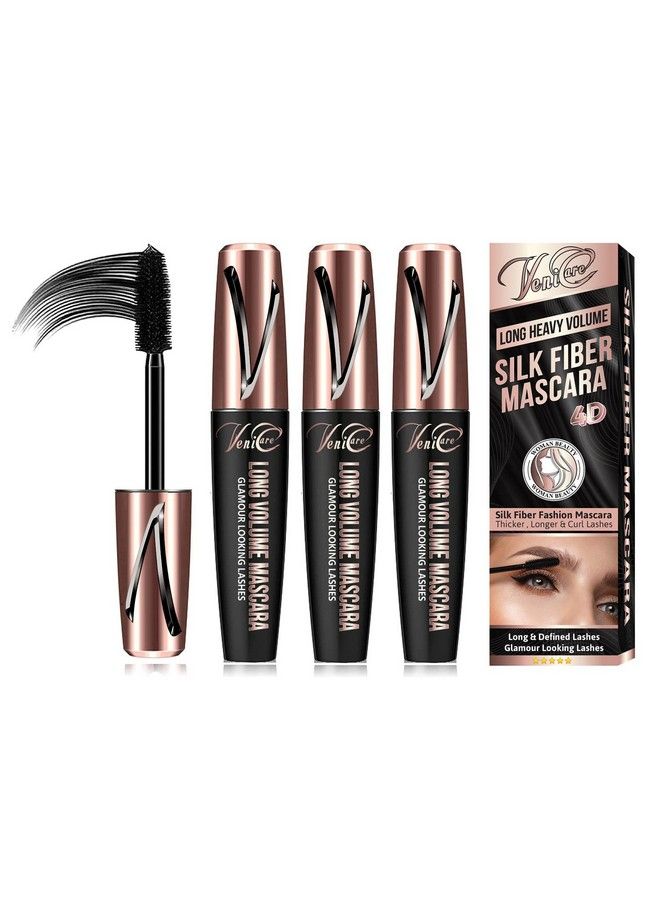 VeniCare 4D Silk Fiber Eyelash Mascara Extension Makeup Waterproof Kit Eye Lashes VeniCare 3 Pack - Image 1