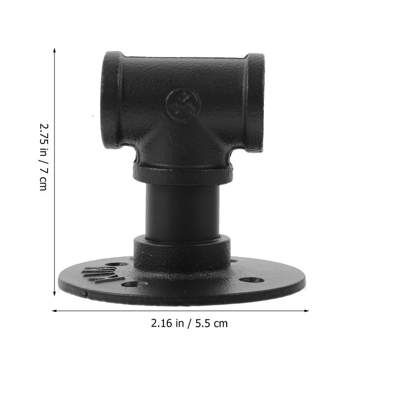 Industrial Matte Black Wall Mounted Wine Rack Set of 3 Iron Pipe Bottle Holder for Home Bar - Image 3