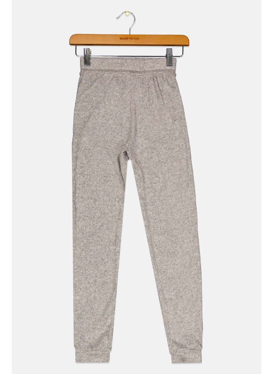 Nine 1 Eight Kids Girl Heather Pull On Jogger Pants, Grey  - Image 2