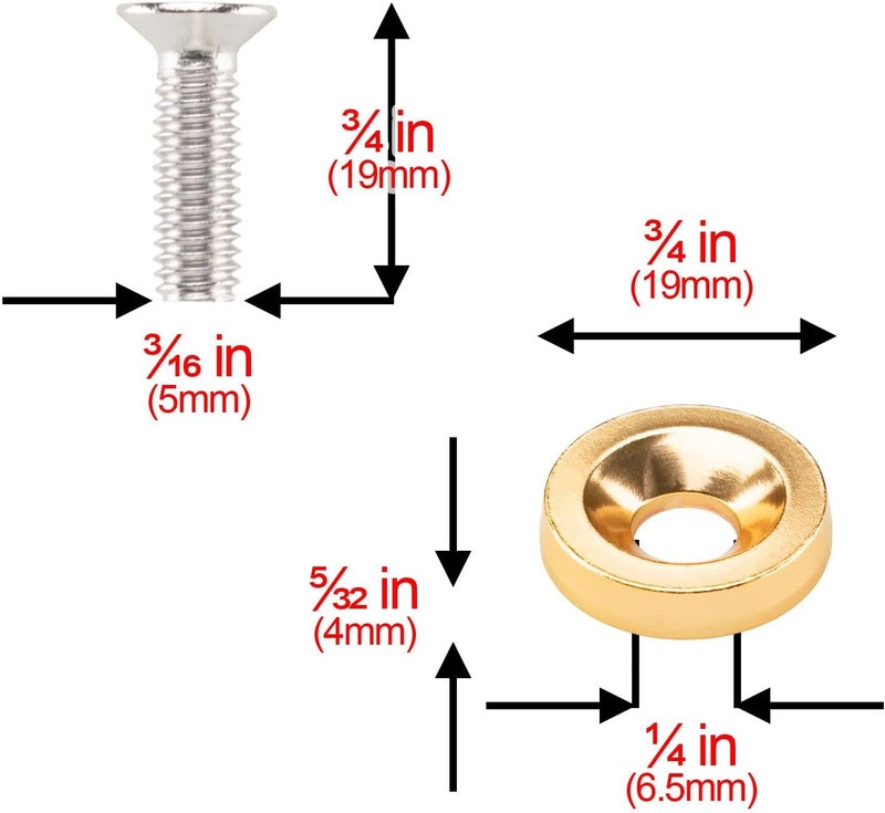 EZAUTO WRAP EZAUTOWRAP 20pcs Champagne Gold Billet Aluminum Fender Bumper Washer Bolt Engine Bay Screw Dress Up Kit JDM M6x15mm 6061 T6-Grade - Image 3