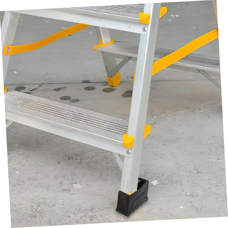 4Pcs Black Rubber Ladder Feet Covers Non Slip Leg Caps For Stairs Skid Resistance - Image 5