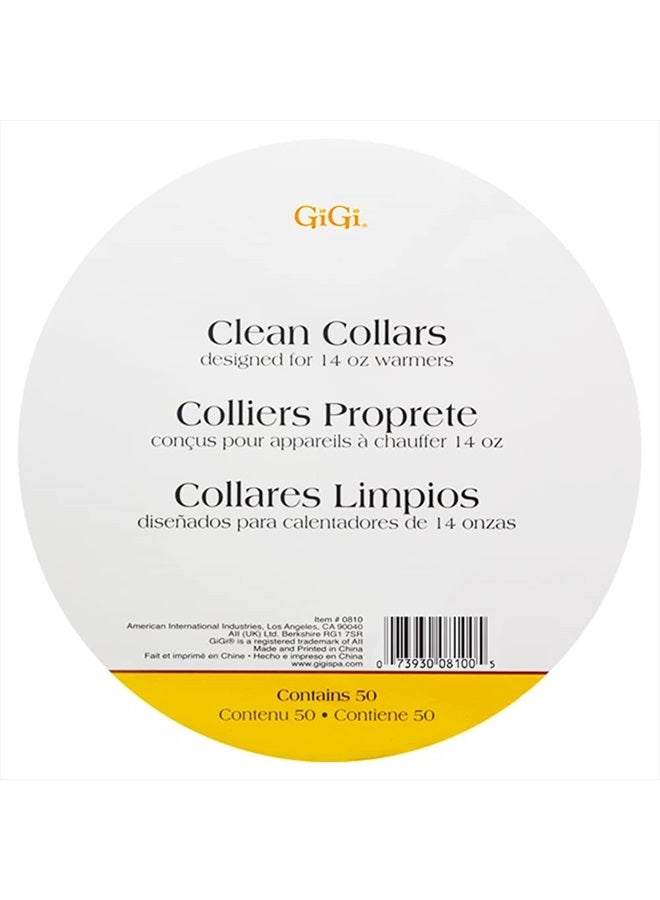 GiGi Clean Collars for 14-Ounce Wax Warmers, 50 Pieces - Image 1