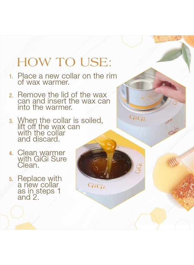 GiGi Clean Collars for 14-Ounce Wax Warmers, 50 Pieces - Image 5