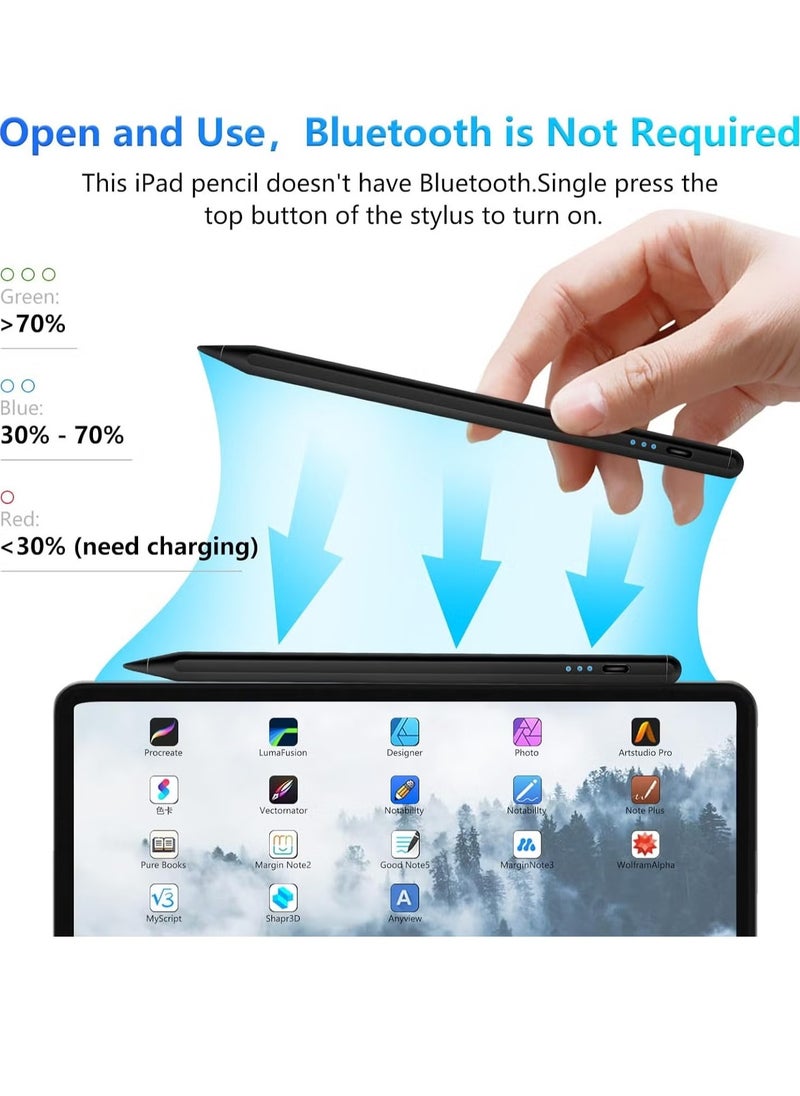 ELTRAZONE Stylus Pen for iPad 9th & 10th Generation | iPad Pencil 2nd Generation | Fast Charging Active Pencil Compatible with 2018-2024 Apple iPads | iPad Pro 11"/12.9"/M4, iPad Air 3/4/5/M2, iPad Mini 5/6 - Black  - Image 5