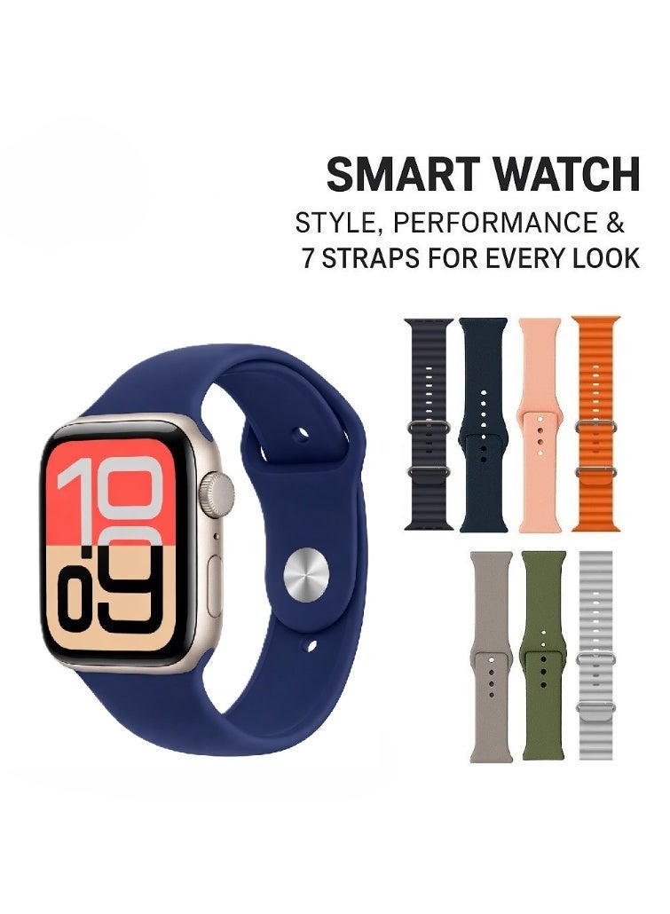 Sports Watch Full Screen 7in1 AMOLED display With Health Fitness Tracker +7addition Replacement Size 45 mm - Image 1