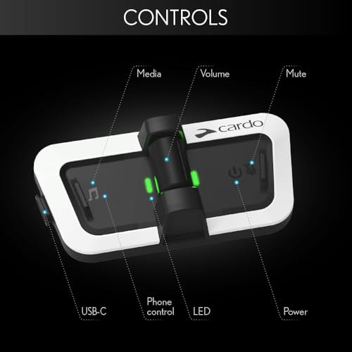 Cardo PACKTALK Outdoor Helmet Communication System, Great for Ski, Snowboard and Cycling (White, Single Pack) - Image 3