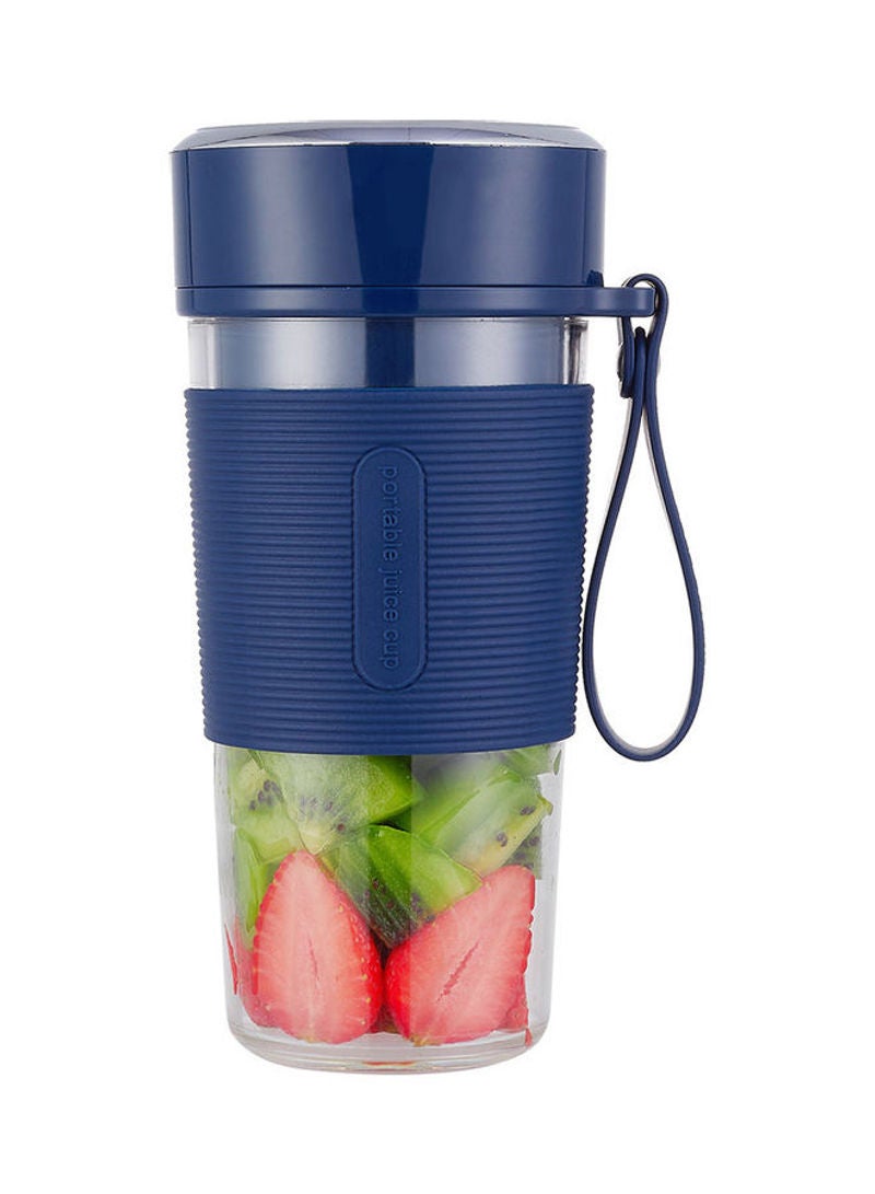 300ml Multi-function Mini Portable Electric USB Rechargeable Automatic Blender Juicer Blue 23x11x11cm - Image 1