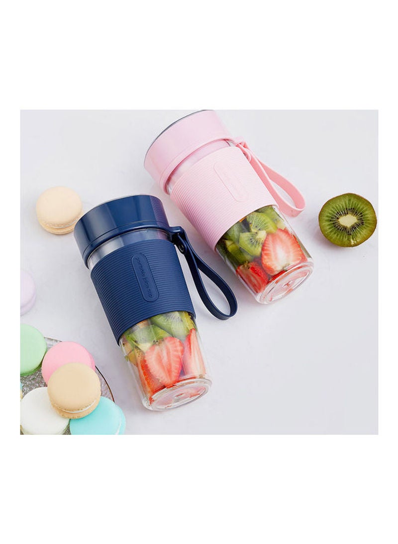300ml Multi-function Mini Portable Electric USB Rechargeable Automatic Blender Juicer Blue 23x11x11cm - Image 3
