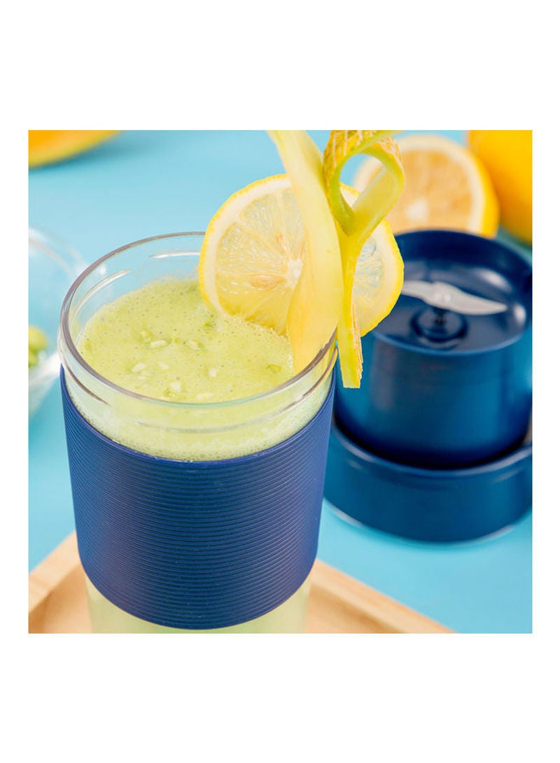 300ml Multi-function Mini Portable Electric USB Rechargeable Automatic Blender Juicer Blue 23x11x11cm - Image 4