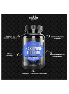 noble nature L-Arginine 1000 MG, Supports Power & Performance, Extra Strength, 120 Capsules  - Image 4