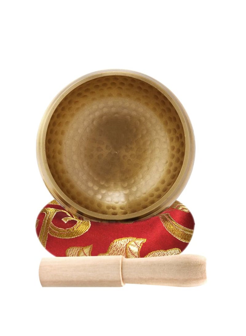 Meditation Singing Bowl Singing Bowl Set Meditation Sound Bowl with Mallet  and Cushion(Random Colour)