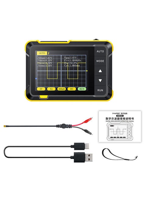 Handheld Digital Oscilloscope Portable 400V Voltage Measurement 200KHz Bandwidth 2.5MS/s Real-time Sampling Rate 2.8inch Screen Multifunctional Oscilloscope Instrument with Firmware Upgrade Function