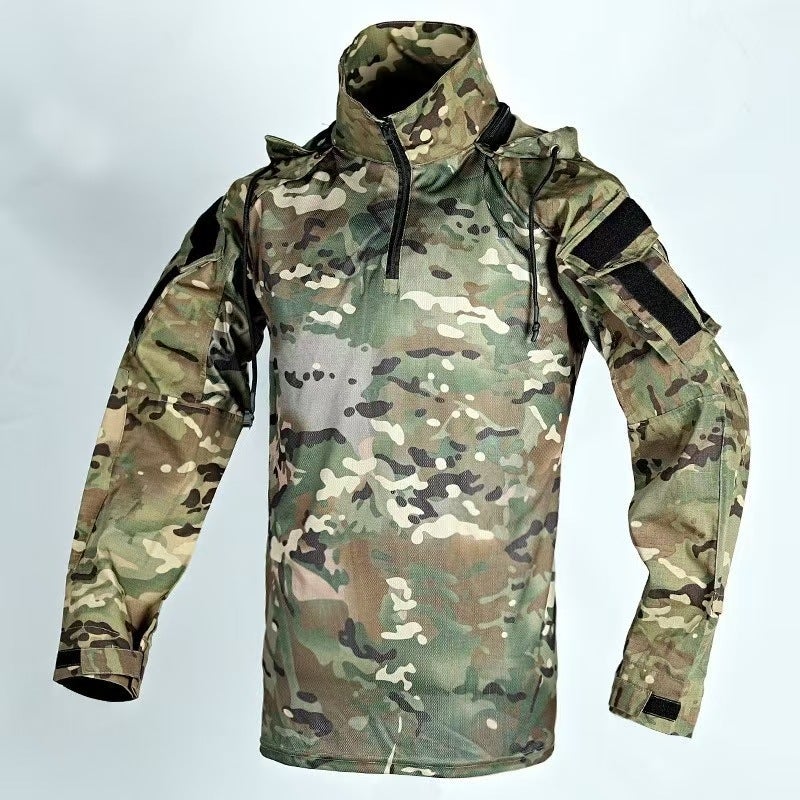Black and Grey Industry Attacks SP2 Edition Tactical Top Combat Clothing Spring and Autumn Shirt Wind Frog Clothing Pants Suit T-shirt Sweatshirt Full cp camouflage