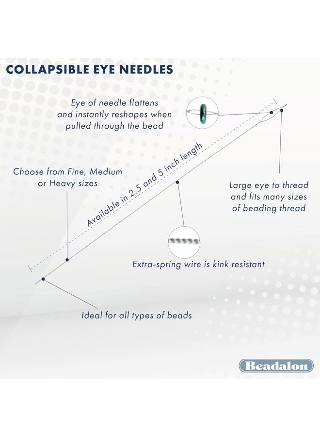 Beadalon Collapsible Eye Beading Needles, Fine 0.30 mm / .012 inches Diameter, 2.5 inches Length, 4 pc - Image 4