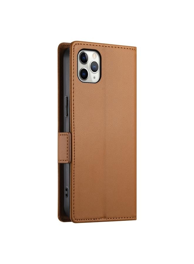 زبون جراب لهاتف iPhone 11 Pro Max مع مشبك جانبي مغناطيسي من الجلد المصقول - Image 3