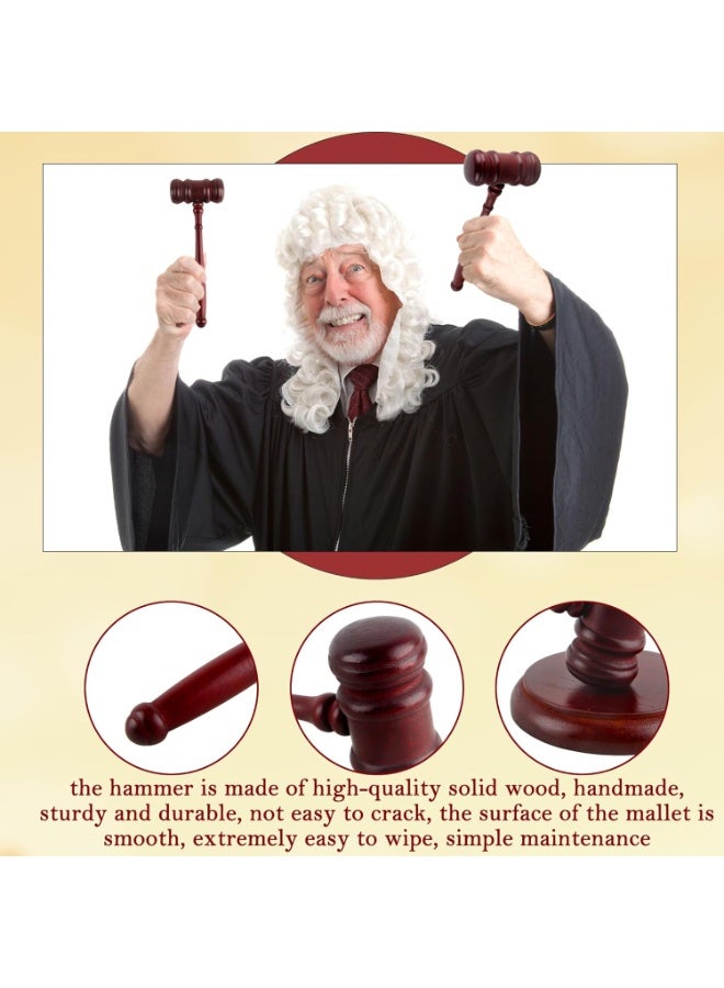 DOUGEI Handmade Wooden Gavel Block Set，Handmade Wooden Gavel and Block Set Perfect for Lawyer Judge Auction Sale Meetings Student and Gifts - Image 2