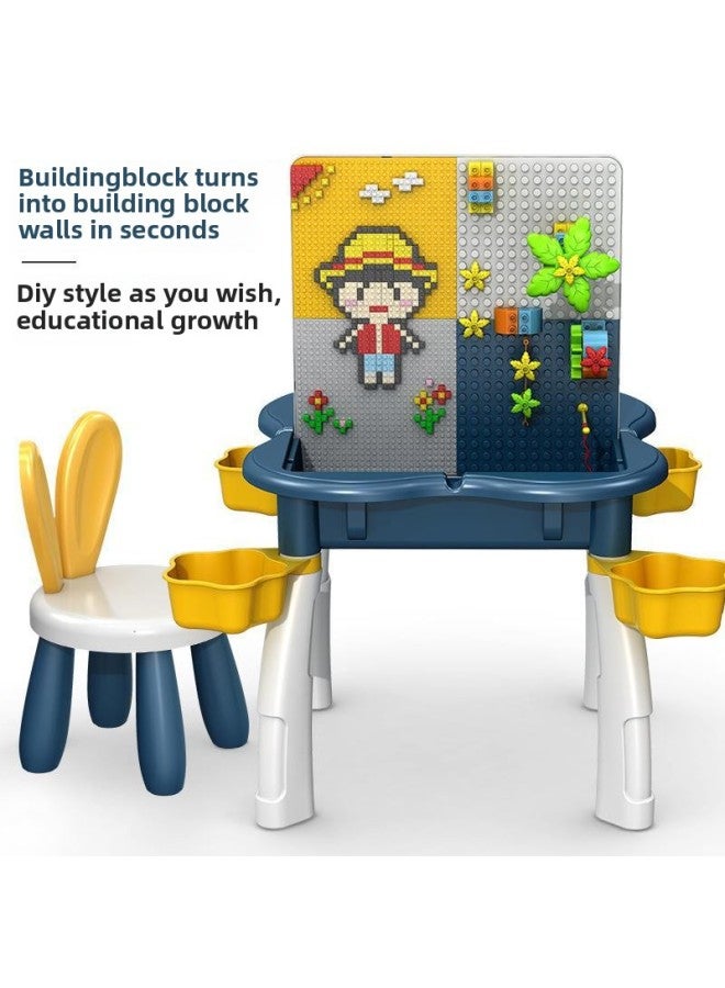 إسكدنيا لعبة طاولة الرمل للأطفال في الأماكن المغلقة مجموعة طين الطفل السحري اللون الطين الرمال متعددة الوظائف طاولة بناء بالجملة-المواصفات: طاولة زهر البرقوق + 150 مكعبات بناء + 4 جين 【الرمال الوردية】 أرسل - Image 3