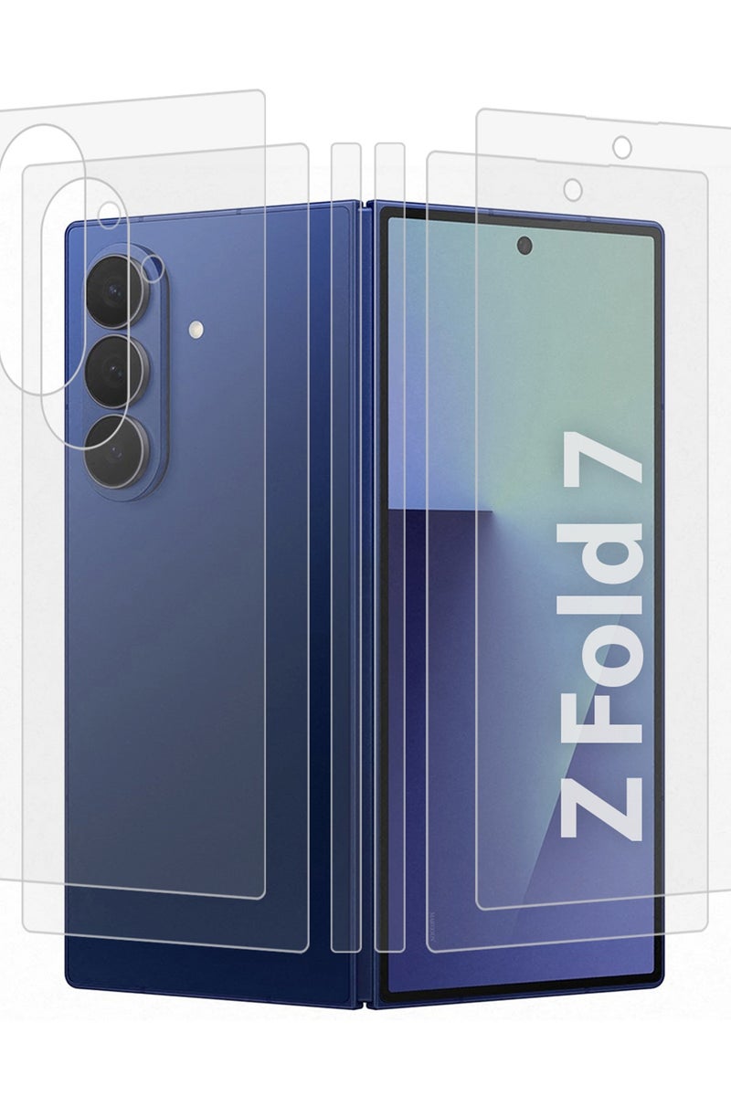 2Packs Dual Guard Ceramic Screen Protector for Samsung Galaxy Z Fold 7 – Full Inner & Outer Display PET Protection - Image 1