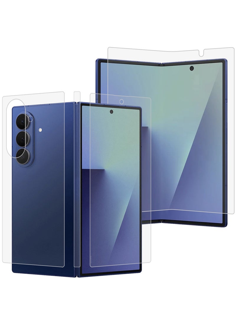 2Packs Dual Guard Ceramic Screen Protector for Samsung Galaxy Z Fold 7 – Full Inner & Outer Display PET Protection - Image 2