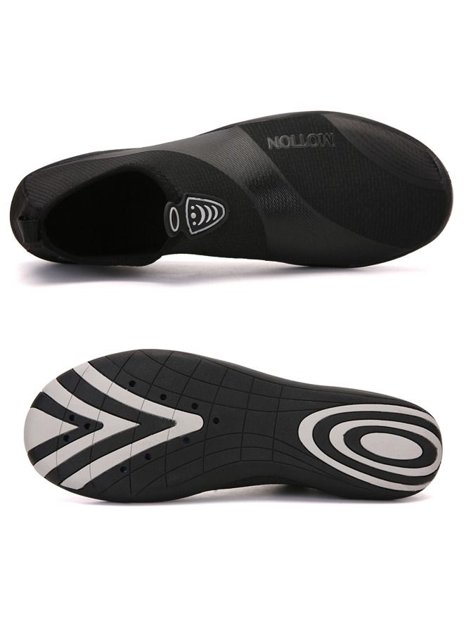 Generic Beach Water Shoes for Women and Man,Slip-On And Non Slip Black Aqua Swimming Shoes for Pool Sea Beach Rubber Sole  - Image 3