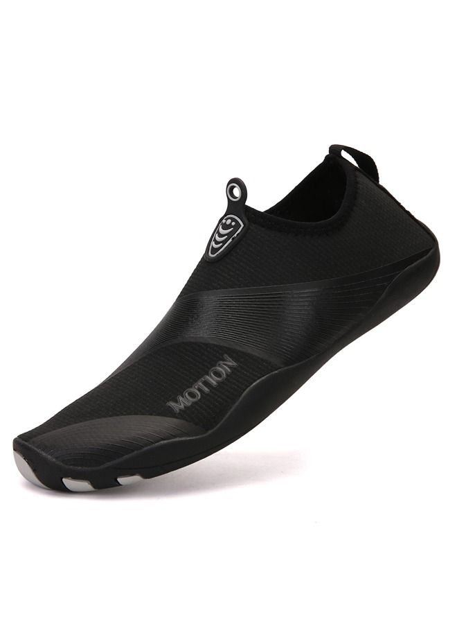 Generic Beach Water Shoes for Women and Man,Slip-On And Non Slip Black Aqua Swimming Shoes for Pool Sea Beach Rubber Sole  - Image 2