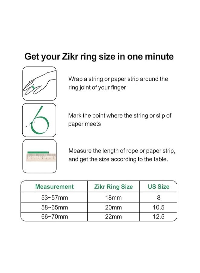 iQIBLA Smart Tasbih Zikr lite Ring, Muslim Prayer, Prayer timing reminder, OLED display Tasbih Counter, Smart Ring, Waterproof- Red 18mm - Image 3