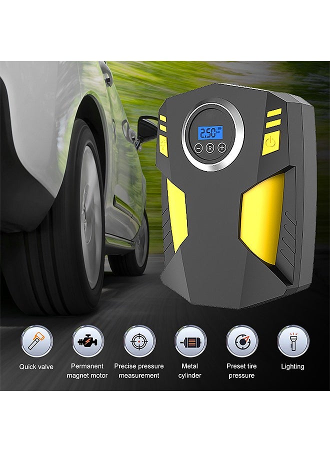 Mi VAZA Car Tire Inflator - Air Compressor with Car Power Adaptor - 12V DC Car Tire Pump with Digital Pressure Gauge - For Car Tires, Bicycles and Other Inflatables  - Image 2